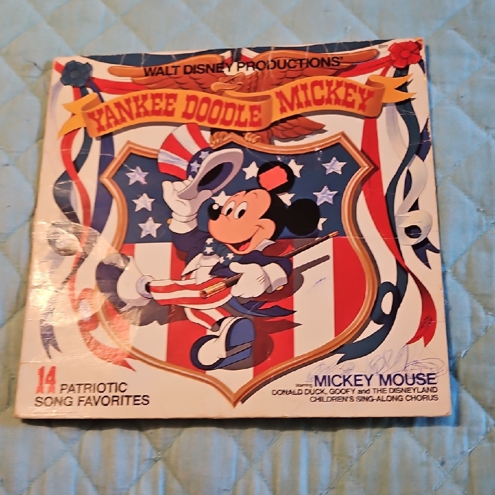 (2 For $30) Disney Mickey Mouse Patriotic Record